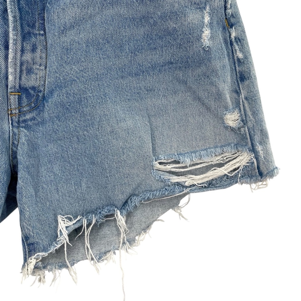 Agolde Parker Long Denim Jean Shorts - Picture 2 of 8
